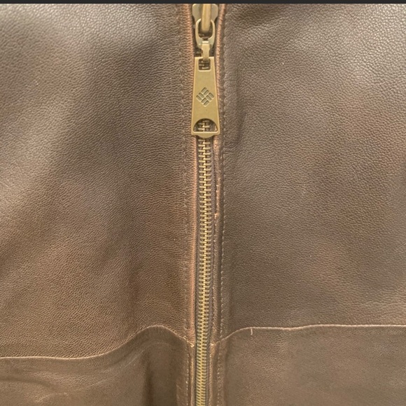 COLUMBIA Vintage Leather Moto Motorcycle Jacket - Picture 4 of 12